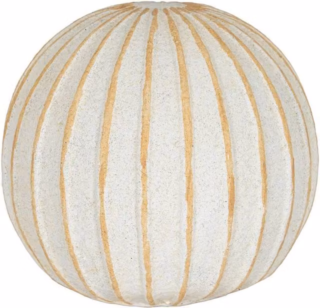 Lemon Pavilion Furniture and Decor Grove Small White Ceramic Decorative Ball, W: 10 cm, D: 10 cm, H: 9 cm