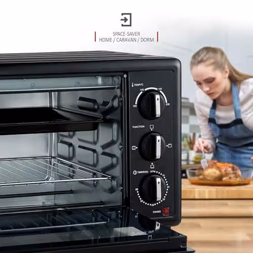 NETTA 30L Mini Electric Oven and Grill in Black, 1500W with Timer – 6