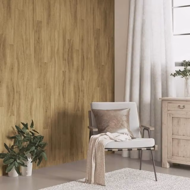 Berkfield Home Wood Look Brown PVC Wall Panels, 4.12 m – 1