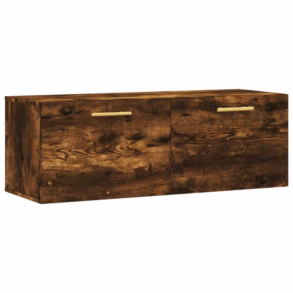 Berkfield Home Wall Mounted Cabinet in Smoked Oak, Brown, W/D/H: 100 x 36.5 x 35 cm – 3