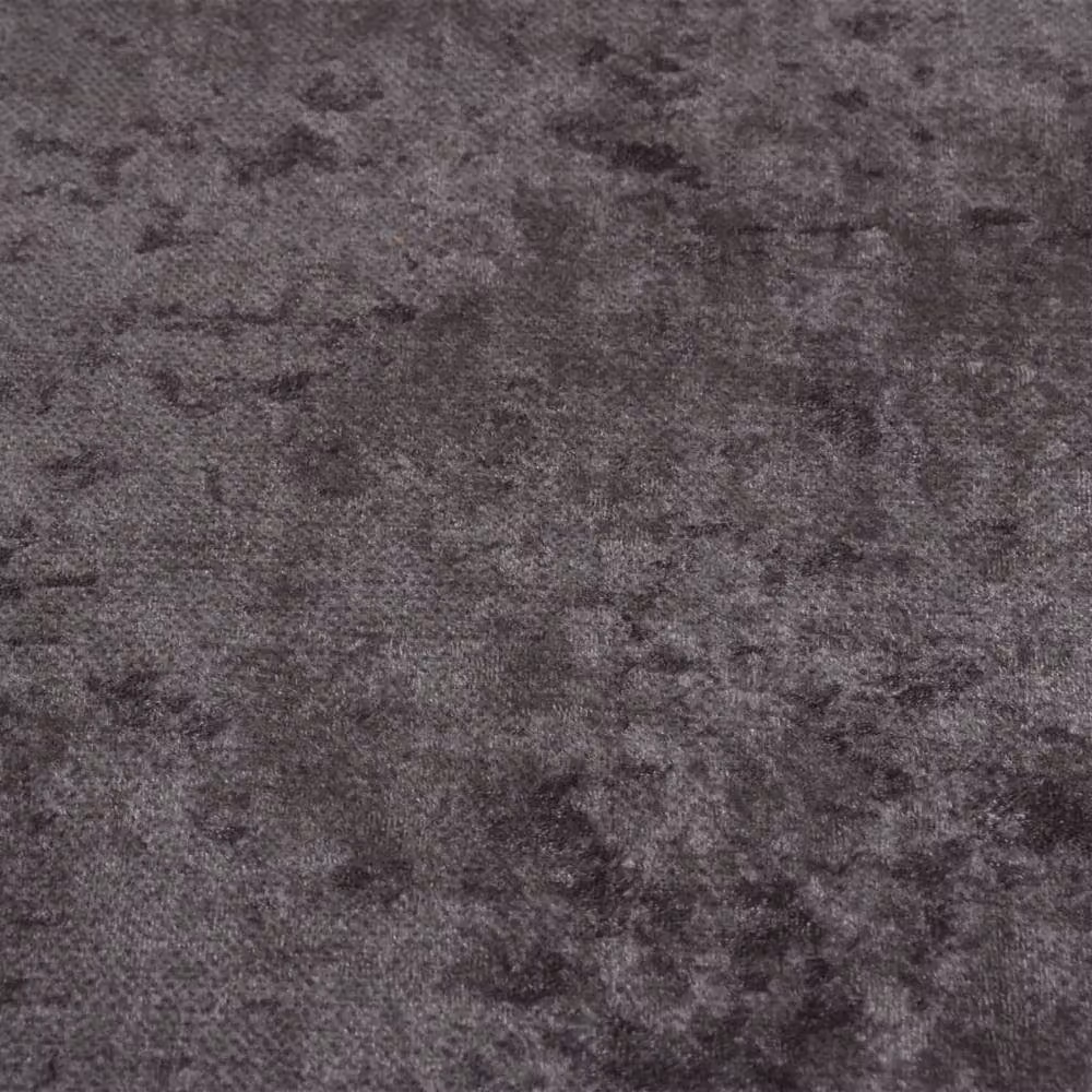 Berkfield Home Washable Round Grey Anti Slip Rug, Diameter: 100 cm – 4