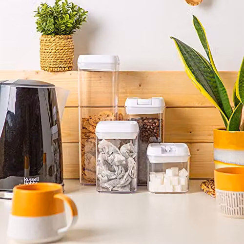 Argon Tableware 5-Piece Airtight Plastic Food Storage Container Set in White – 3