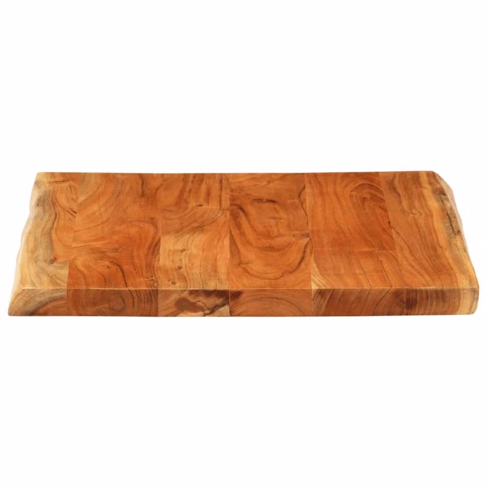 Berkfield Home Rectangular Solid Wood Acacia Live Edge Table Top in Brown, W/D/H: 40 x 40 x 3.8 cm – 3