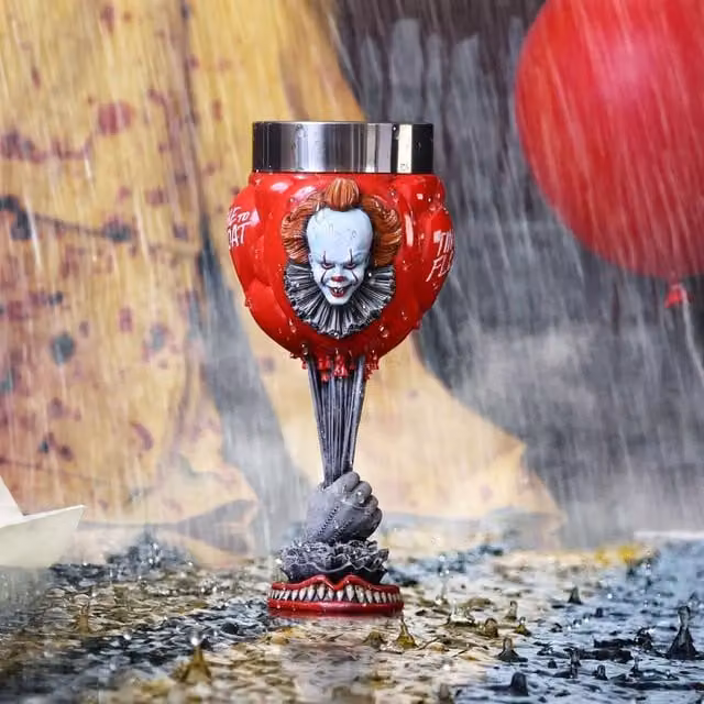 Nemesis Now IT Time To Float Resin Wine Glass in Red and Yellow, Height: 19.5 cm