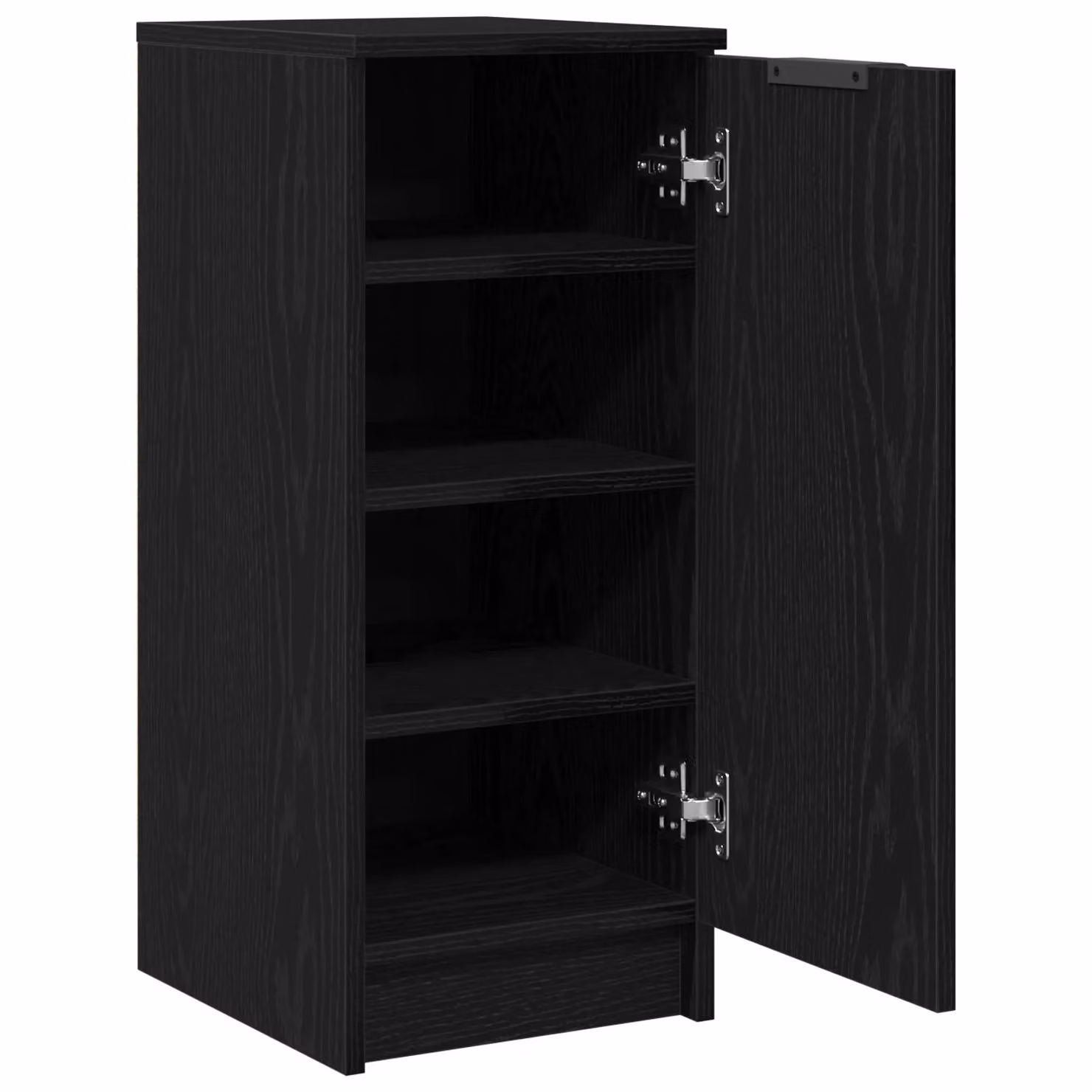 Berkfield Home Modern Black Oak Shoe Cabinet with Hinged Doors, W/D/H: 30 x 35 x 70 cm – 4