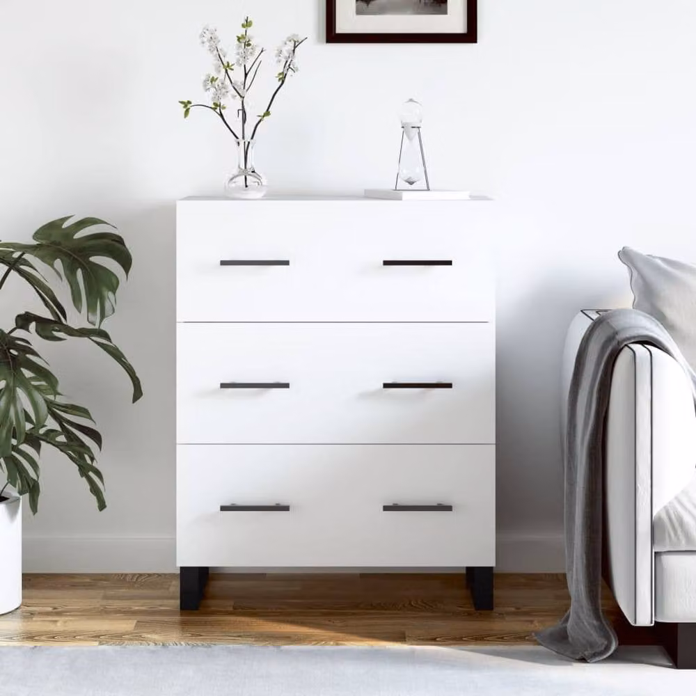Berkfield Home White Classic Sideboard, W/D/H: 69.5 x 34 x 90 cm – 2