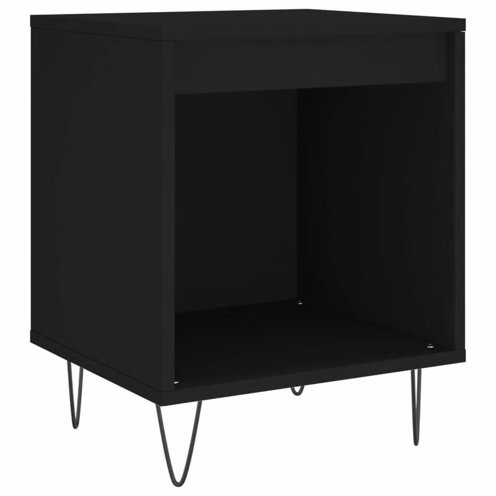 Berkfield Home Modern Bedside Cabinets, 2 Piece Set in Black, W/D/H: 40 x 35 x 50 cm – 3
