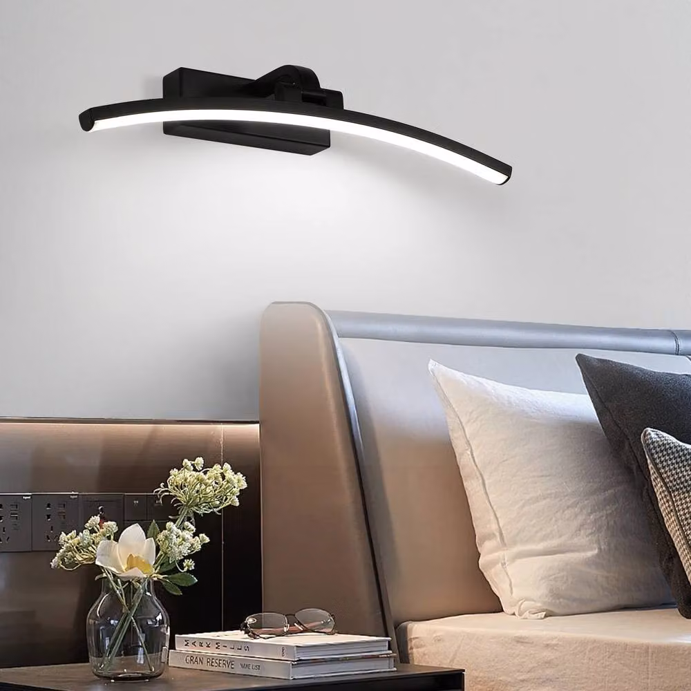 Pheashine Black Curved Adjustable LED Vanity Light, 6000K Cool White, W: 40 cm – 3