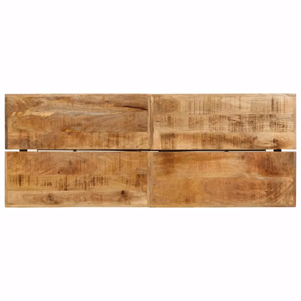 Berkfield Home Bar Table in Brown Mango Wood and Iron, W/D/H: 180 x 70 x 107 cm – 3