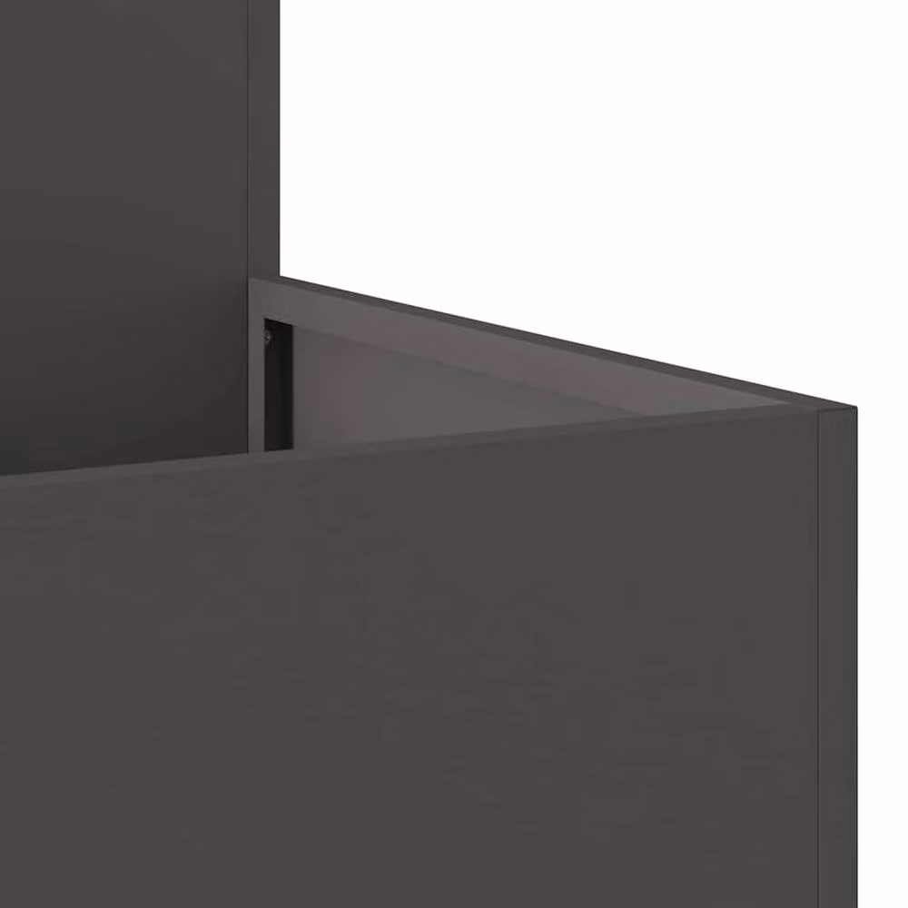 Berkfield Home Black Steel Garden Planter Tub W: 80 cm, D: 80 cm, H: 48 cm – 6