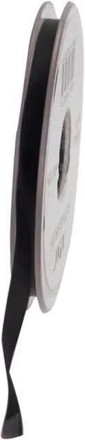 KDMD Black Satin Ribbon, 5 Pack, Width: 0.6 cm, Length: 20 m per roll