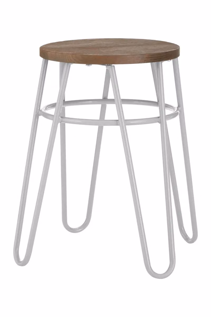 Orsina District Hairpin Stool in Grey and Gold