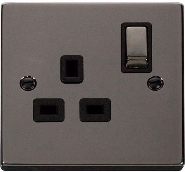 SE HOME Black Surface Mount Socket