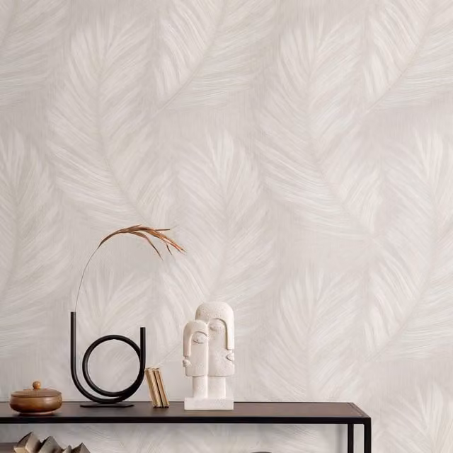 Erismann Trace Feather Blue Pre-pasted Vinyl Nature Wallpaper