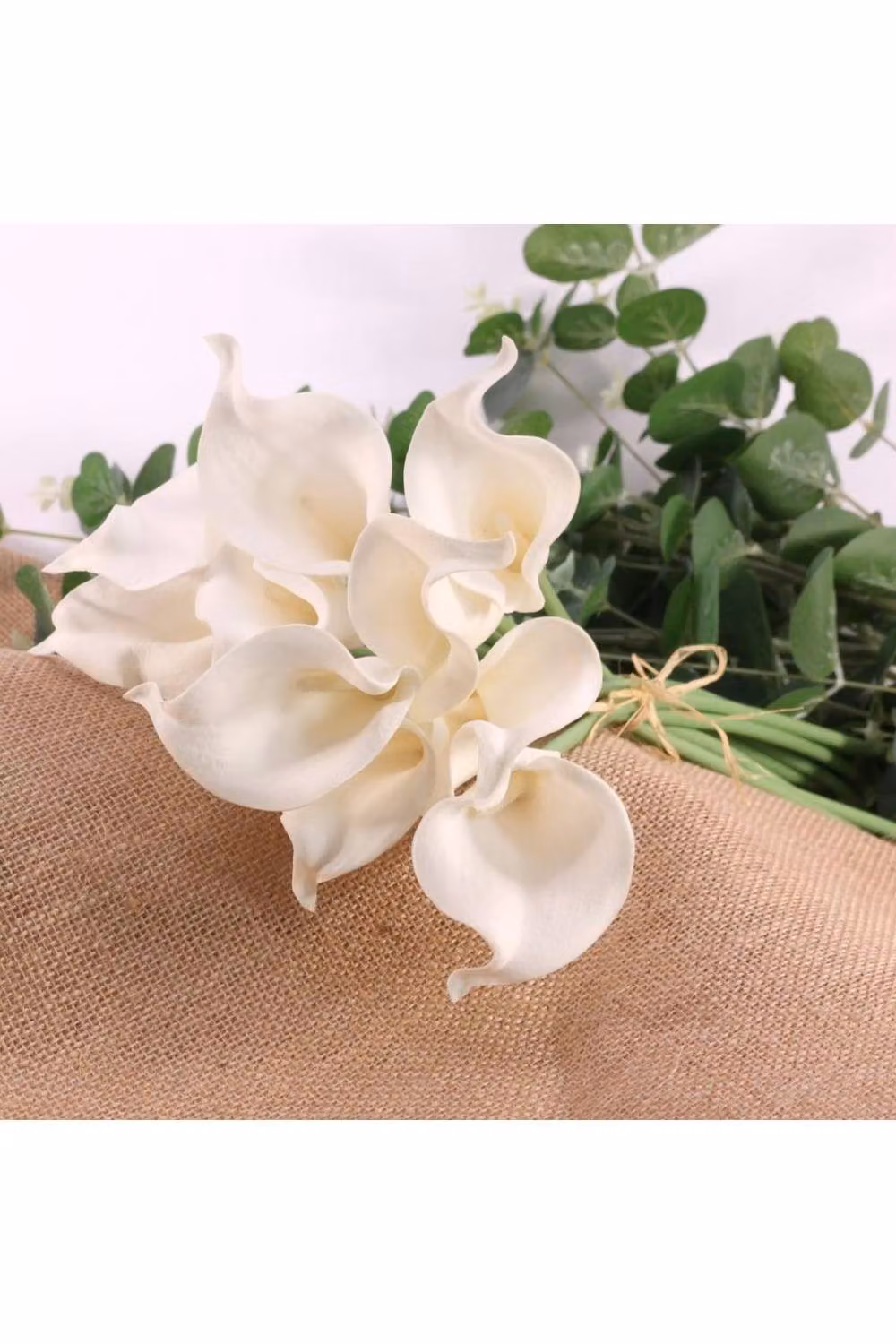 KDMD Ivory White Calla Lily Artificial Textile Flowers for Wedding Tabletop Decor – 2