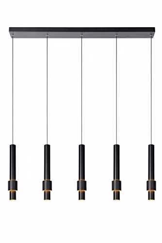 Lucide Margary Dimmable Modern LED Suspended Pendant Light in Black