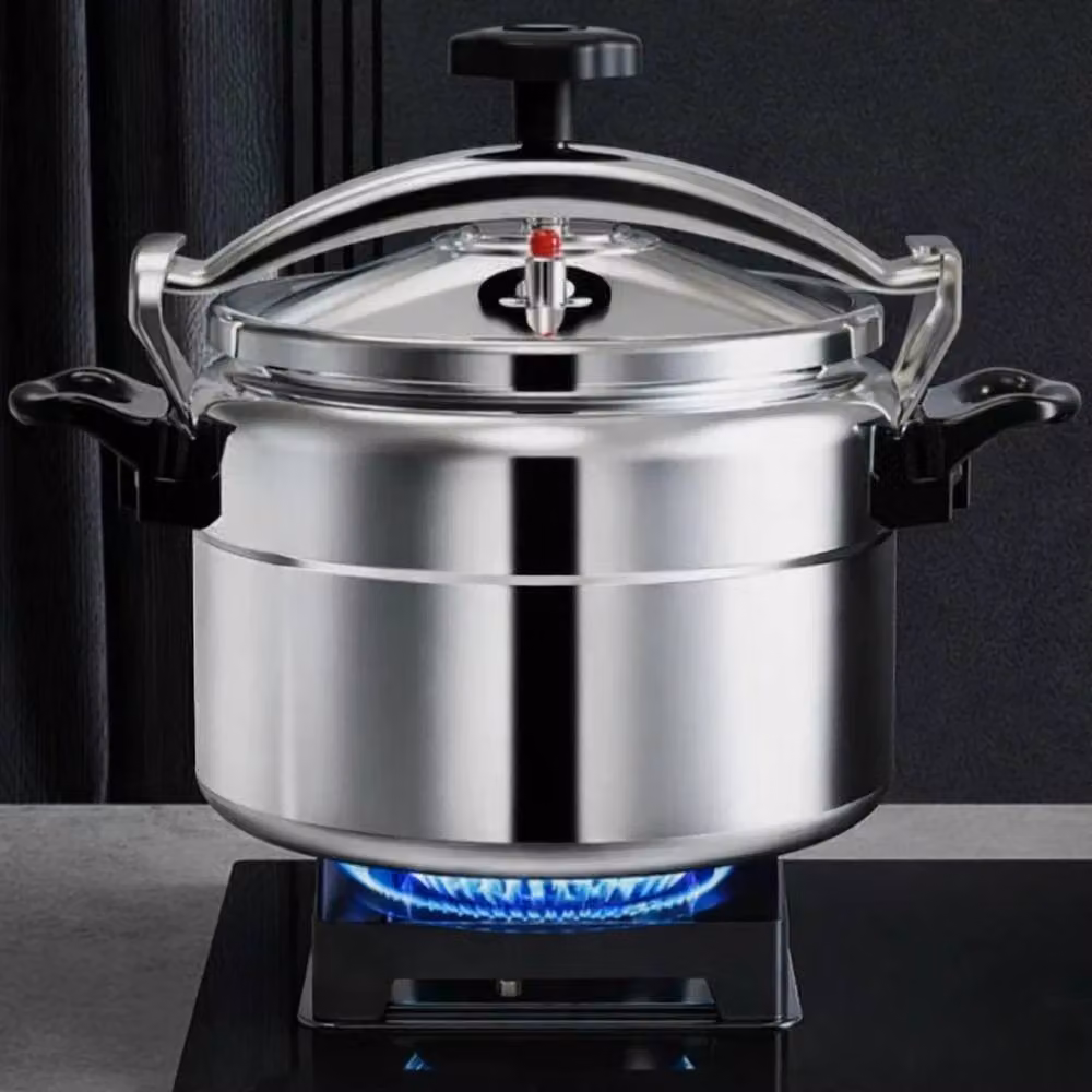 NESTLUNE Silver Stainless Steel Pressure Cooker and Kitchen Stove Top Steamer, W/D/H: 100 x 15 x 15 cm – 5
