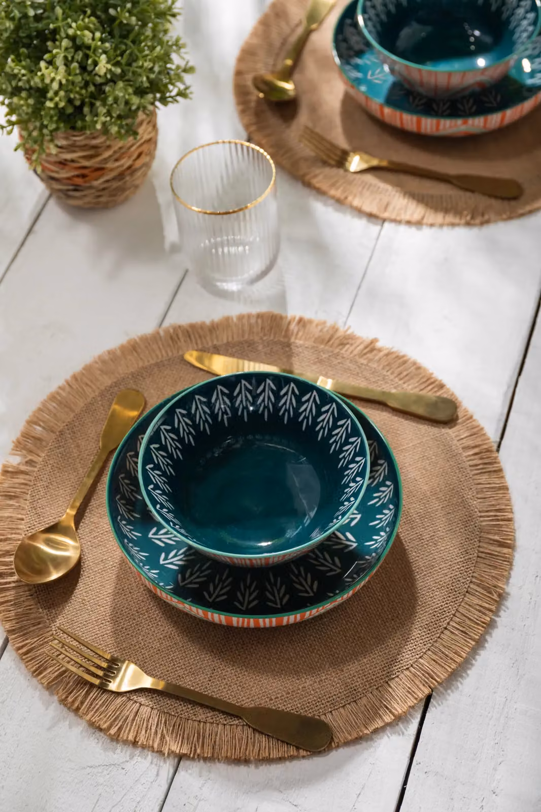 Mikasa Mixed Folk Multicolour Glazed Stoneware Coupe Pasta Bowl, 21 cm – 5