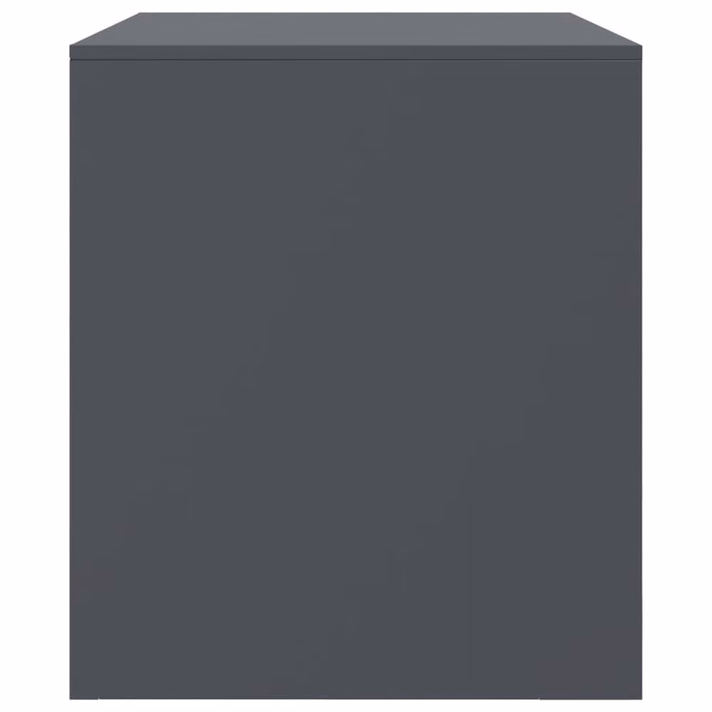 Berkfield Home Set of 2 Modern Anthracite Steel TV Cabinets, W/D/H: 67 x 39 x 44 cm – 5