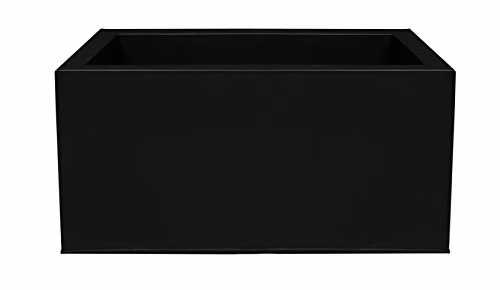 Primrose Black Galvanised Steel Herb Planter Tub W/D/H: 50 x 25 x 25 cm – 2