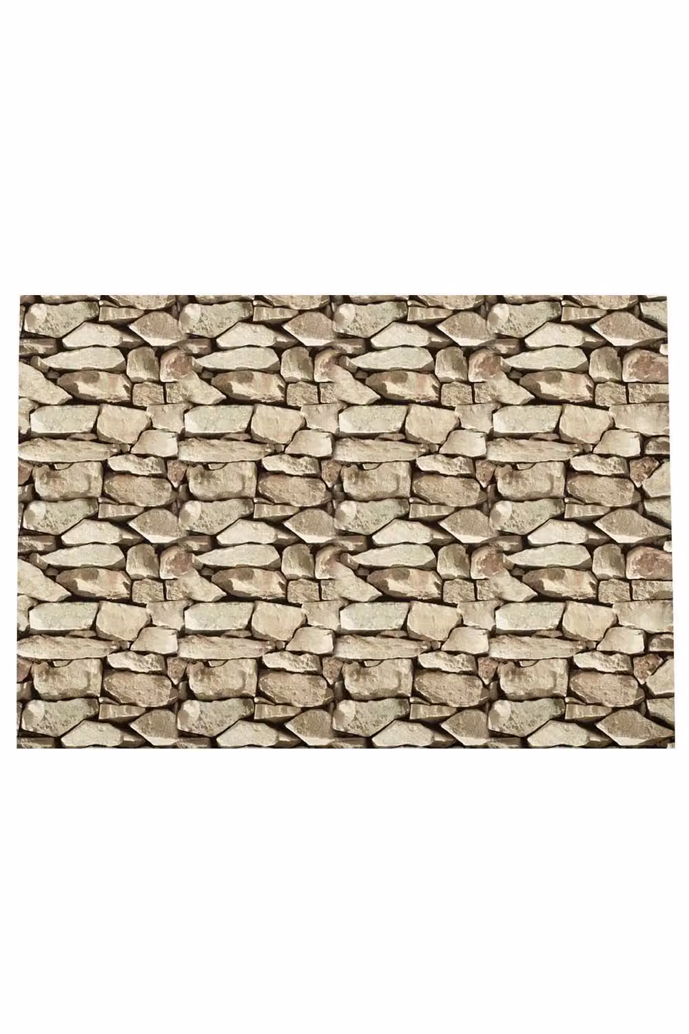 Living and Home Rustic Stone Brick Textured Wallpaper Roll in Brown, W/H: 53 cm x 9.5 m – 2