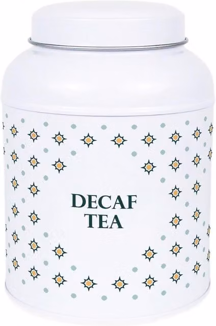 Purely Home Octagonal Stars Hot Chocolate Canister with Small Dome Lid in White Metal