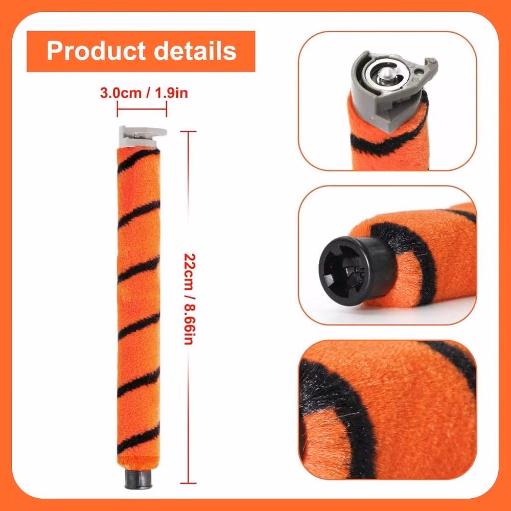 SPETLEK DuoClean Powered Lift-Away Main Roller Brush Soft Vacuum in Orange – 2