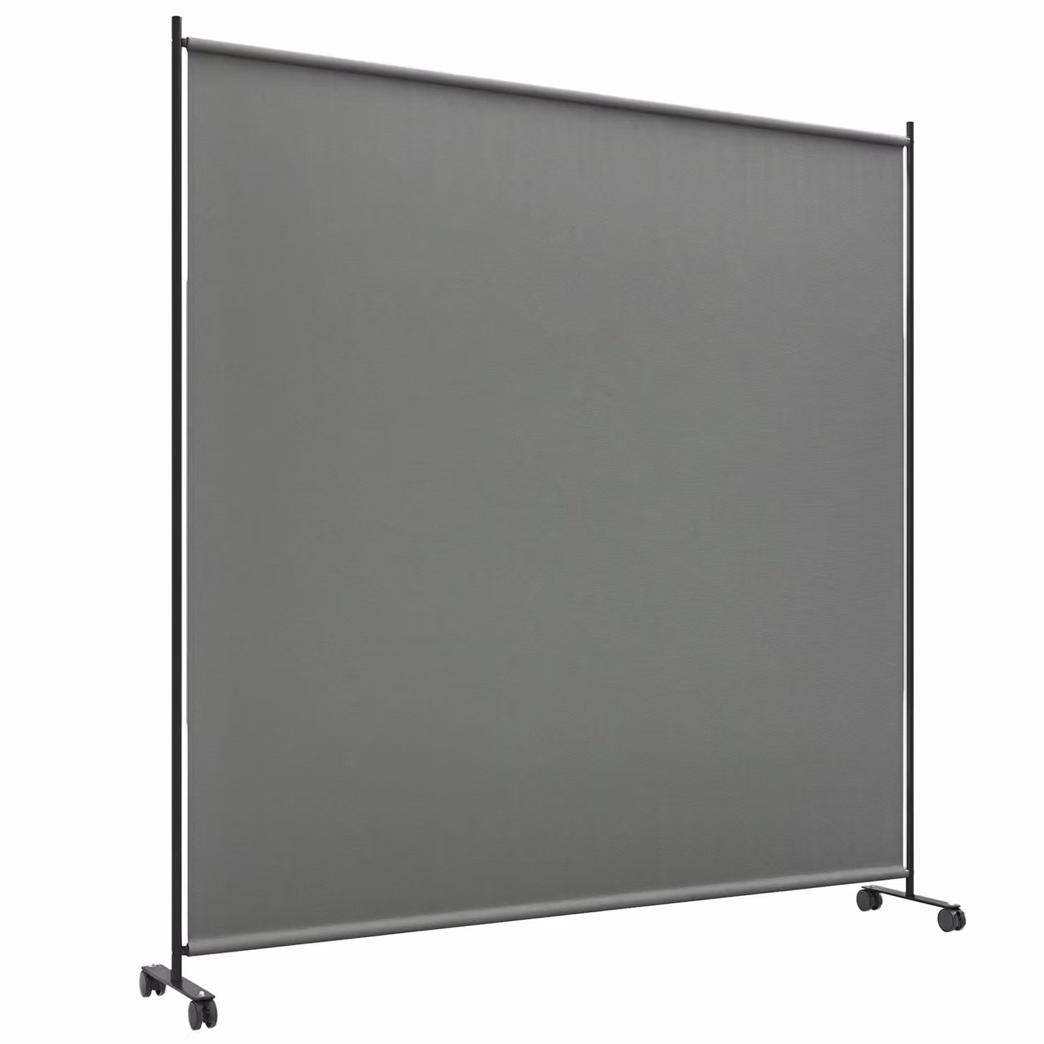 OUTSUNNY Grey Decorative Garden Partition Screen, Freestanding Metal and Polyester Privacy Room Divider, H: 183 cm x W: 181 cm x D: 30 cm – 2
