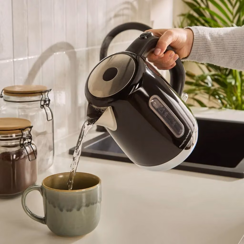 Morphy Richards Equip Jug Kettle in Black with Limescale Filter and Stainless Steel – 5