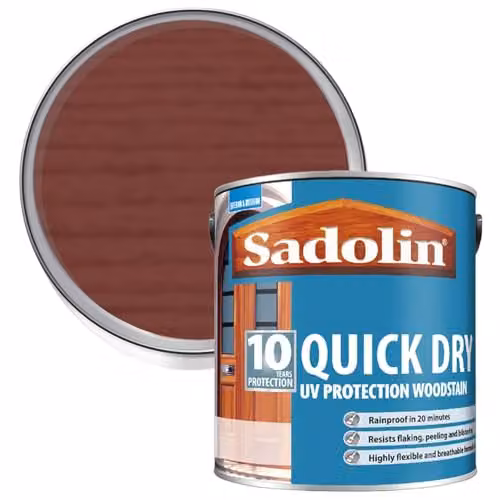 Sadolin Quick Dry Weatherproof Woodstain, Mahogany Brown, 2.5 l – 1