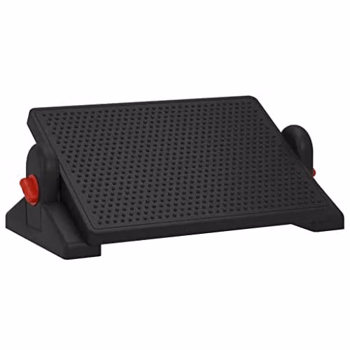 vidaXL Modern Rectangular Footrest in Black, W/D/H: 50 x 30.5 x 17 cm – 1