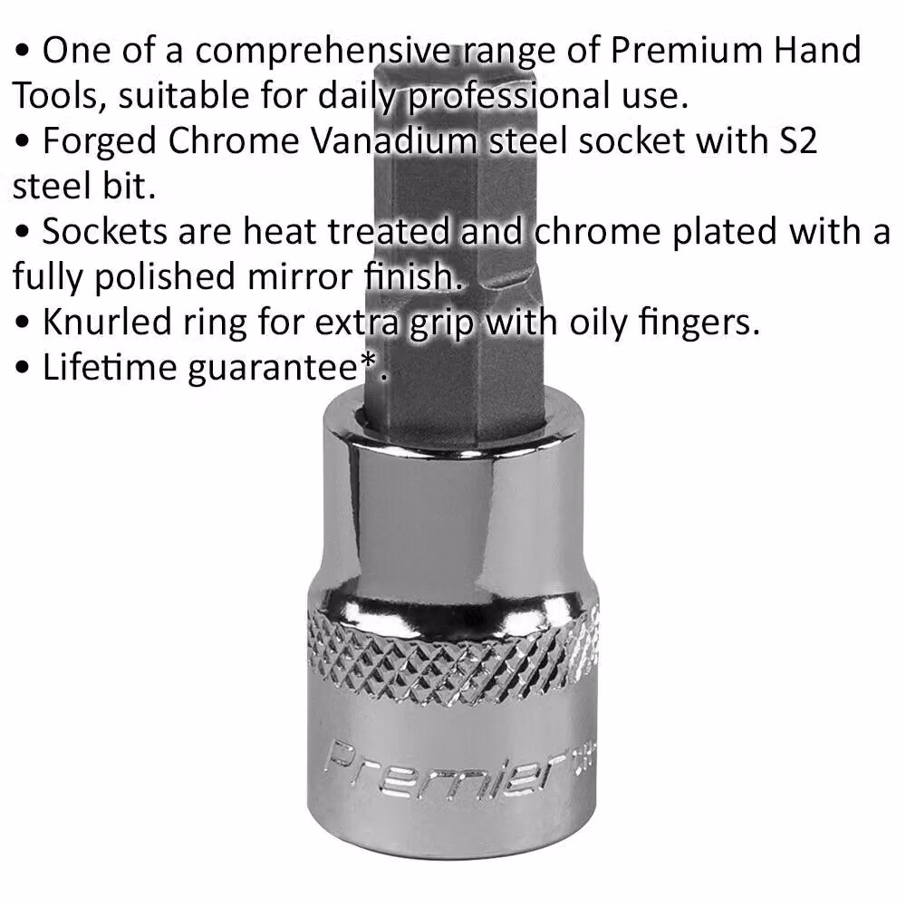 Loops 9mm Forged Hex Socket Bit, 3/8 inch Square Drive, Chrome Vanadium Silver – 2