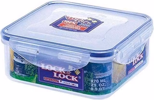 Lock & Lock Airtight and Leakproof Transparent Plastic Square Container