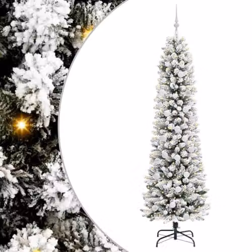 vidaXL Artificial White Christmas Tree, Height: 210 cm – 1