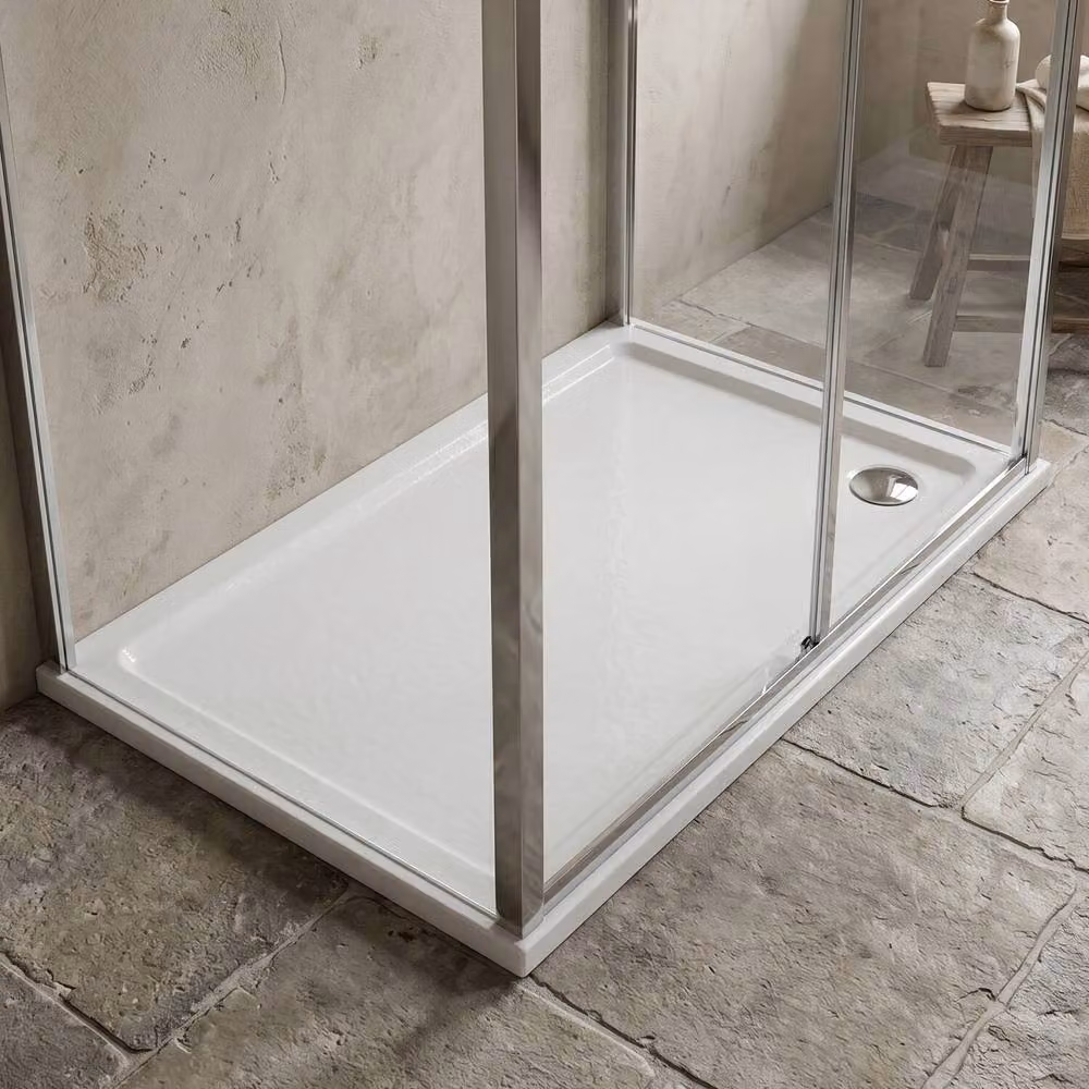 Balterley Premium Slip Resistant Rectangular Shower Tray, White, W: 110 cm, D: 80 cm – 2