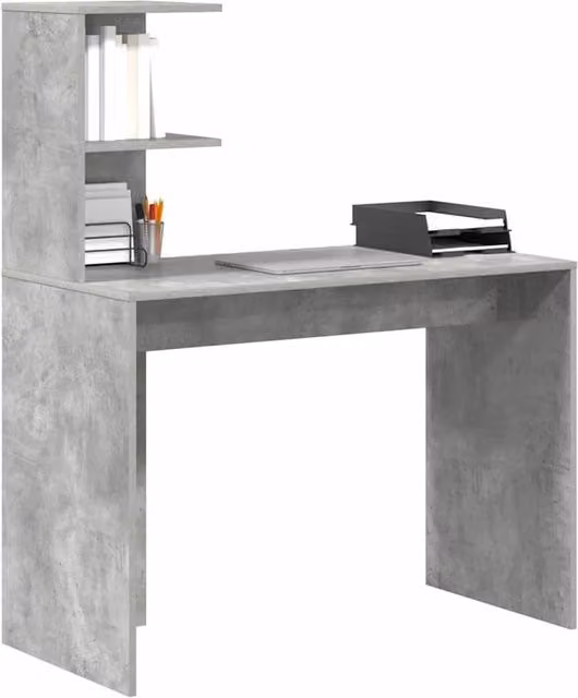 Berkfield Home Modern Concrete Grey Writing Desk