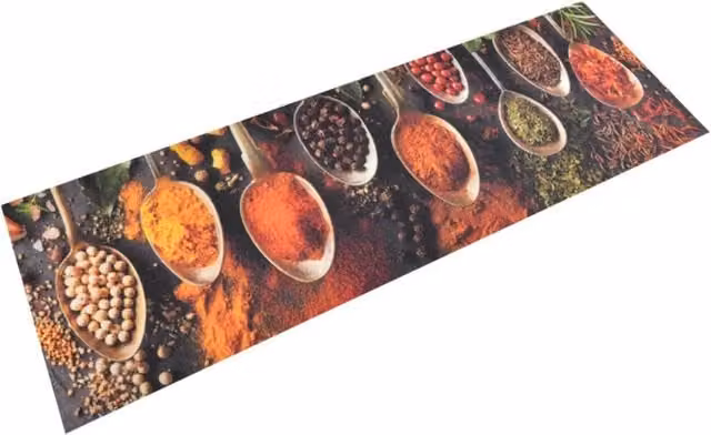 Berkfield Home Washable Spoon and Spices Kitchen Rug, Multicolour, W: 60 cm, L: 180 cm – 1