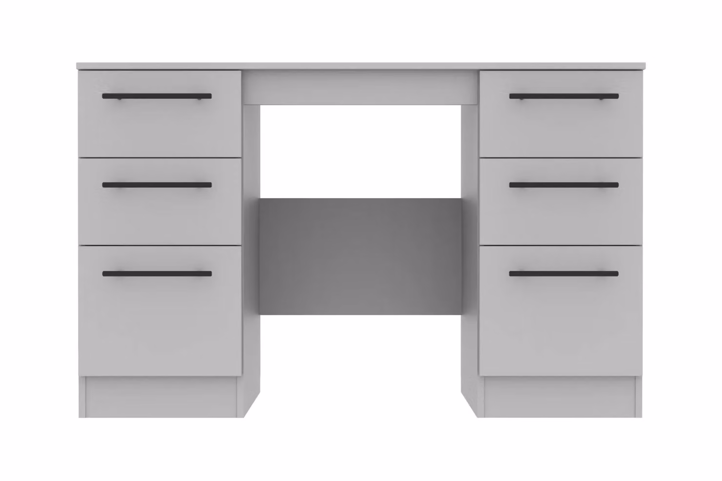 Ready Assembled 2 U Howard 6 Drawer Kneehole Desk in Dark Grey – 3