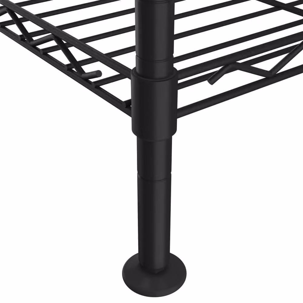 Berkfield Home 3-Tier Metal Storage Rack, Black, W/D/H: 60 x 35 x 76 cm – 4