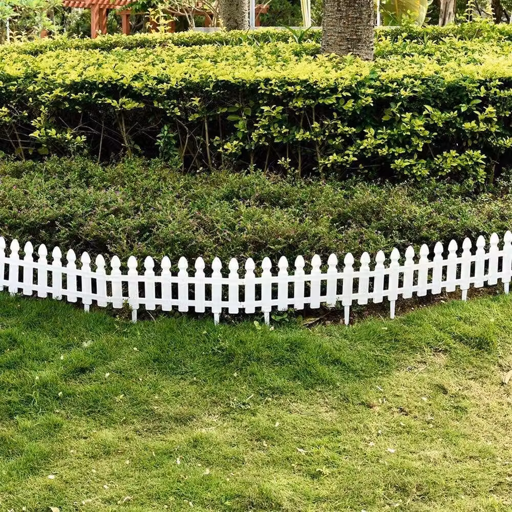 NESTLUNE White Garden Edging Picket Fence Border, W/H: 100 x 60 cm – 5