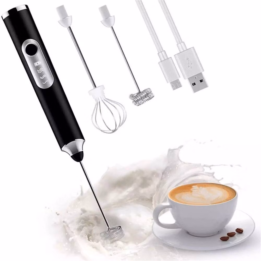 SPETLEK USB Rechargeable Handheld Milk Coffee Frother and Egg Whisk in Black and Multicolour – 3