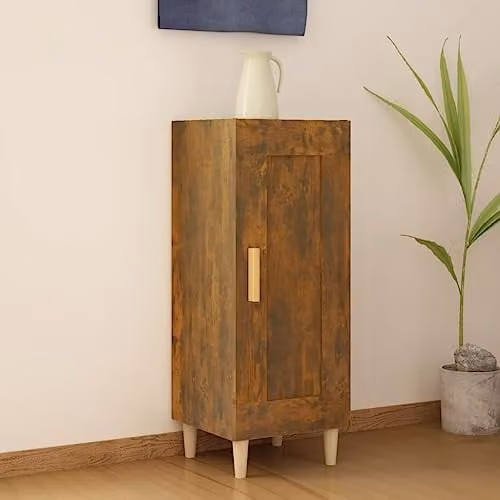 vidaXL Sideboard in Smoked Oak, Brown, W/D/H: 34.5 x 34.5 x 90 cm – 1