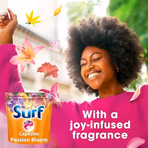 Surf 3 in 1 Passion Bloom Laundry Detergent Capsules with Natural Essential Oil, 51 Washes – 2