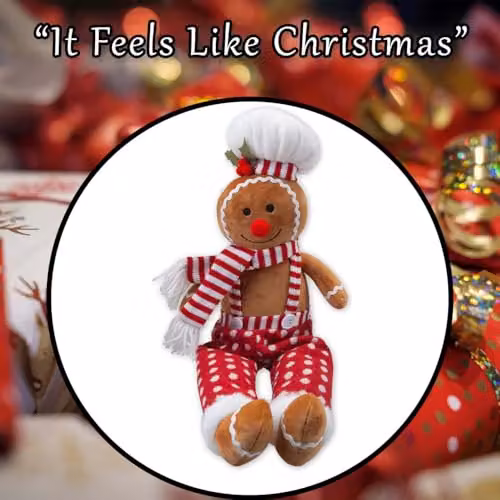 VFM e-Store Christmas Gingerbread Man Decoration in Red and Multicolour, H 62 cm x W 22 cm – 7