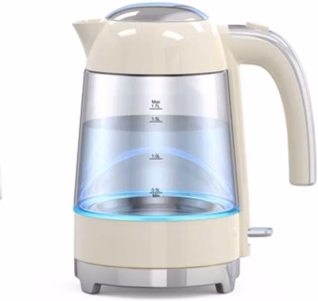 Swan Solace 1.7 l Glass Kettle - Beige