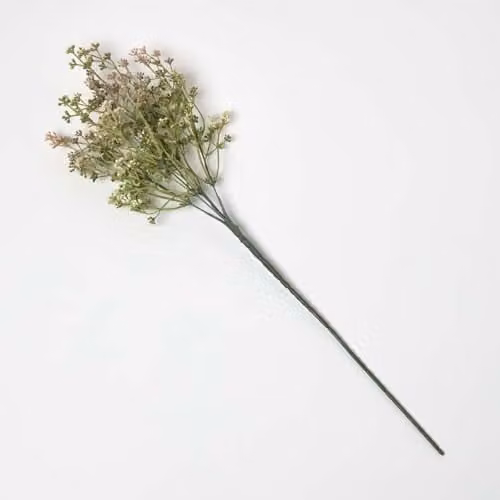 HOMESCAPES Artificial Pink Gypsophila Floral Branch, 58 cm