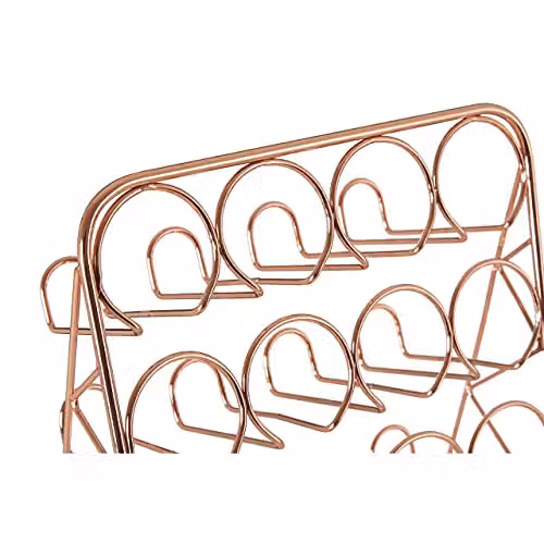 Orsina Elegant Metal Spice Rack in Gold and Bronze – 2