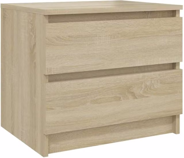 Berkfield Home Bed Cabinet in Sonoma Oak, W/D/H: 50 x 39 x 43.5 cm
