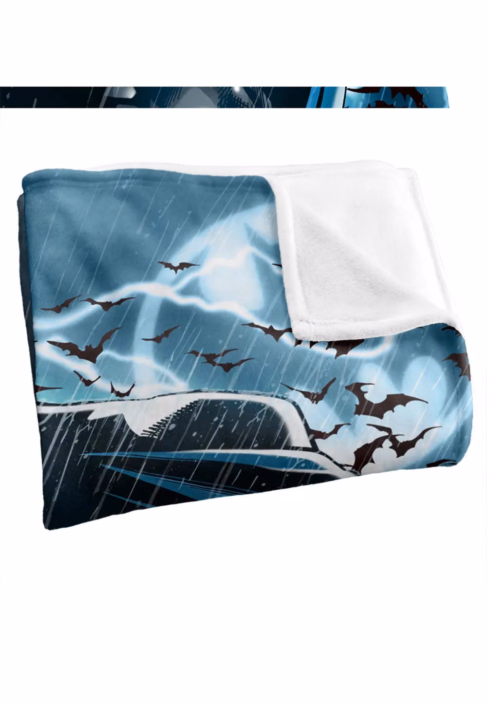 DC Comics Batman Stormy Knight Classic Blanket in White, W: 152 cm, D: 127 cm – 3