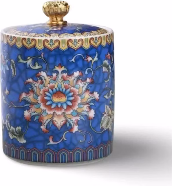 Candle Up Tranquil Deep Blue Small Soy Wax Tabletop Candle in Ceramic – 1